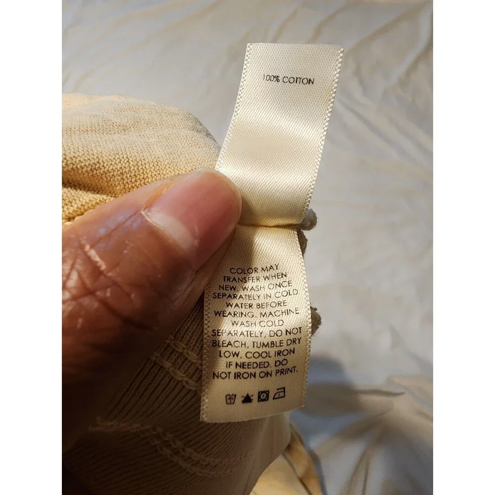 Unsubscribed Cotton Joggers Womens Small Yellow Sustainable Drawcord USA Made